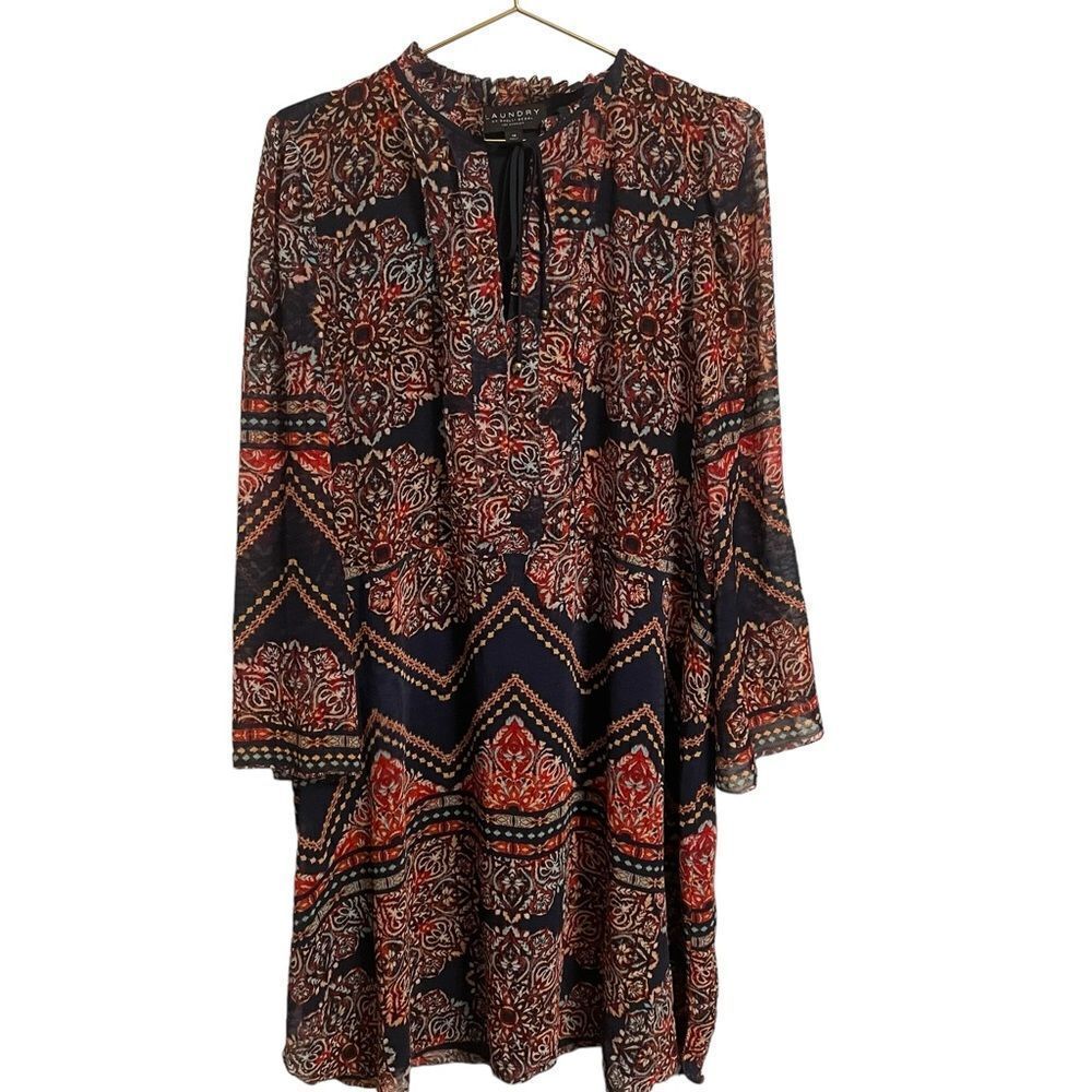 Laundry By Shelli Segal Boho Bell‎ Sleeve Dress Size 12